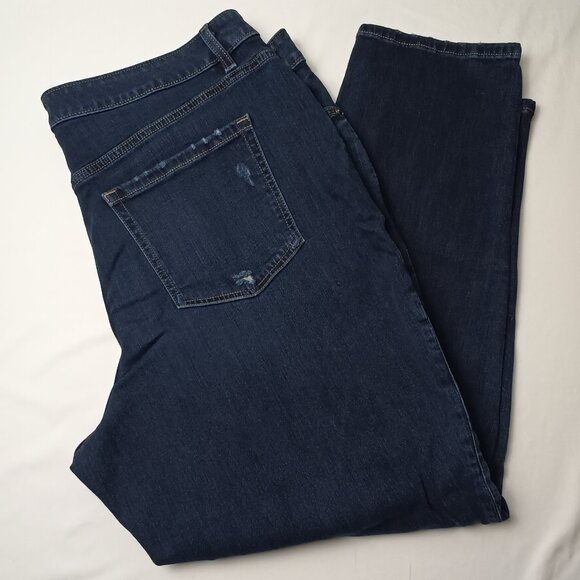 Lane Bryant Jeans Size 18 Flex Magic Waistband Low Rise Boyfriend Distressed - Picture 1 of 10